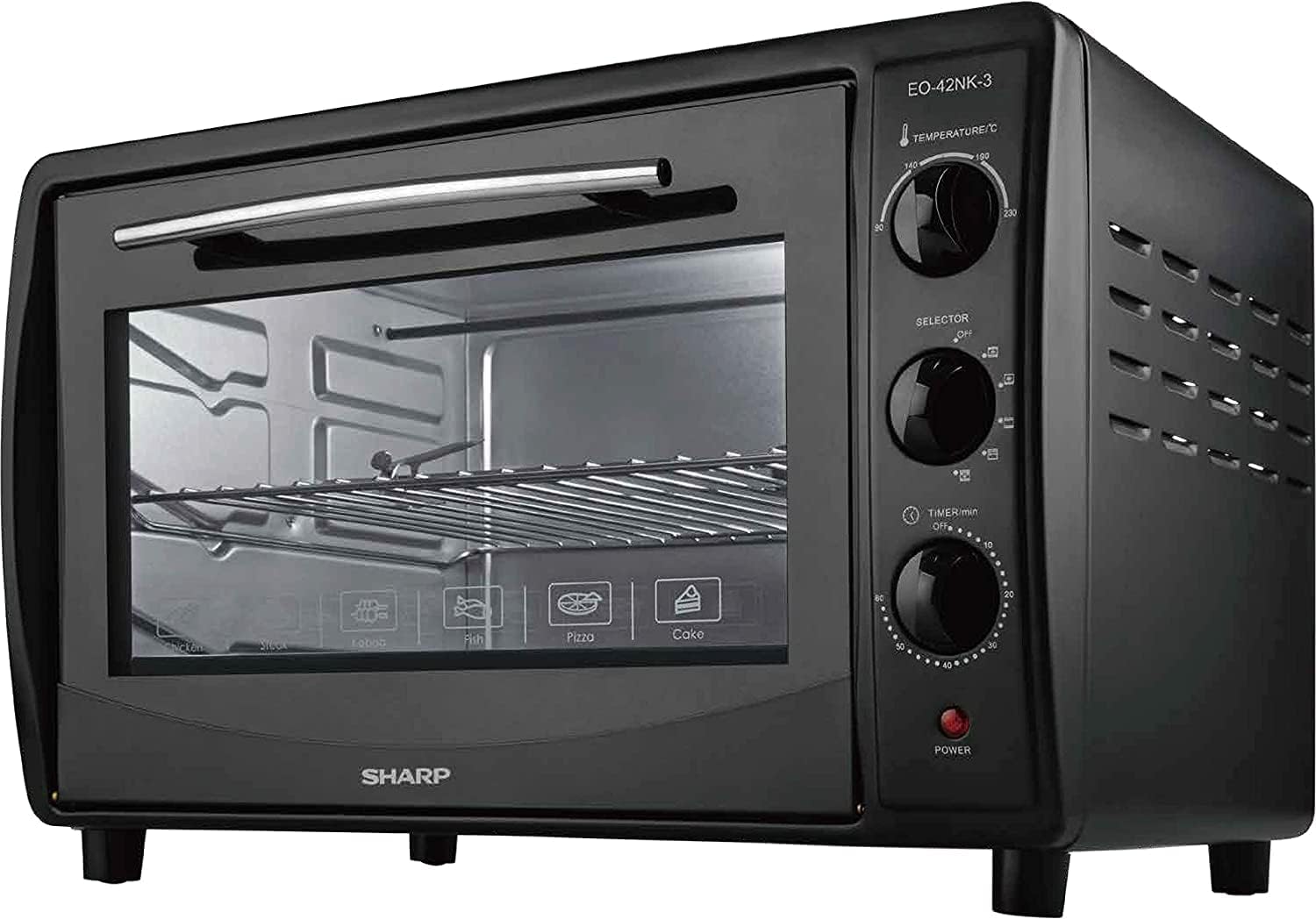 SHARP 42L Double Glass Electric Oven with Rotisserie & Convection EO-42NK-3