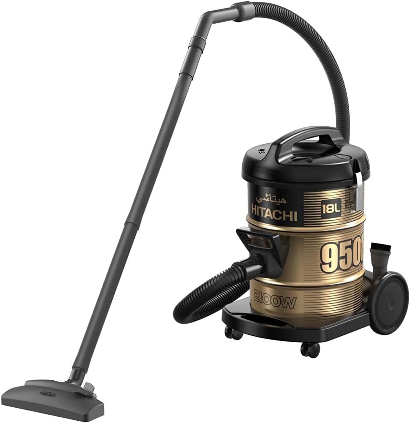 Hitachi 2000W 18L Drum Vacuum Cleaner Gold & Black CV950F