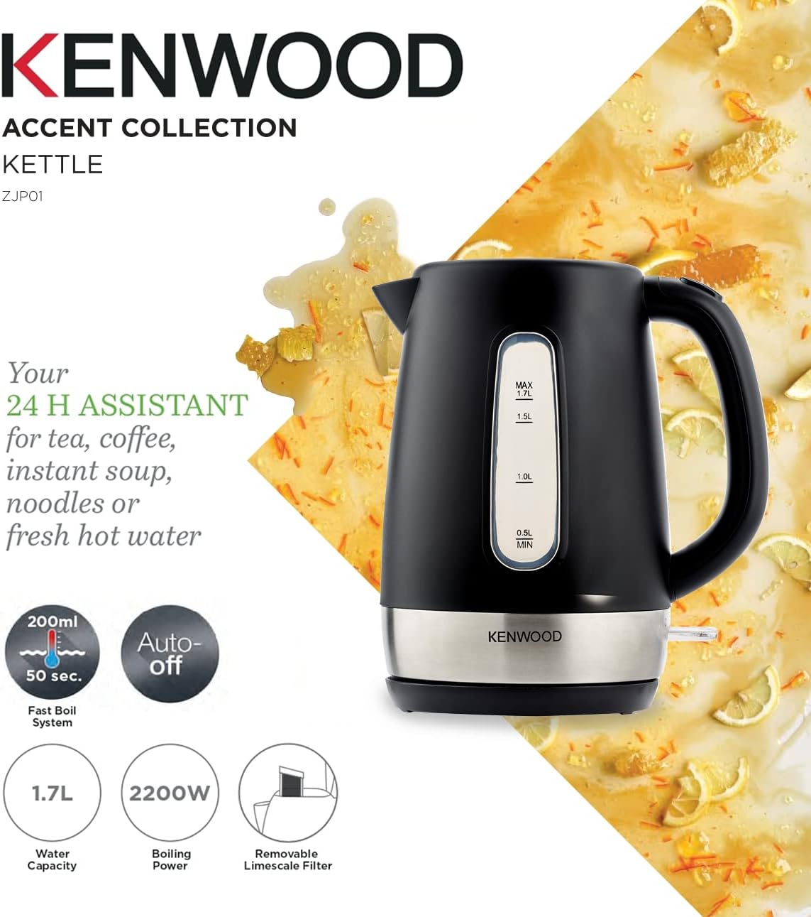 KENWOOD 2200W 1.7L Kettle ZJP01.A0BK