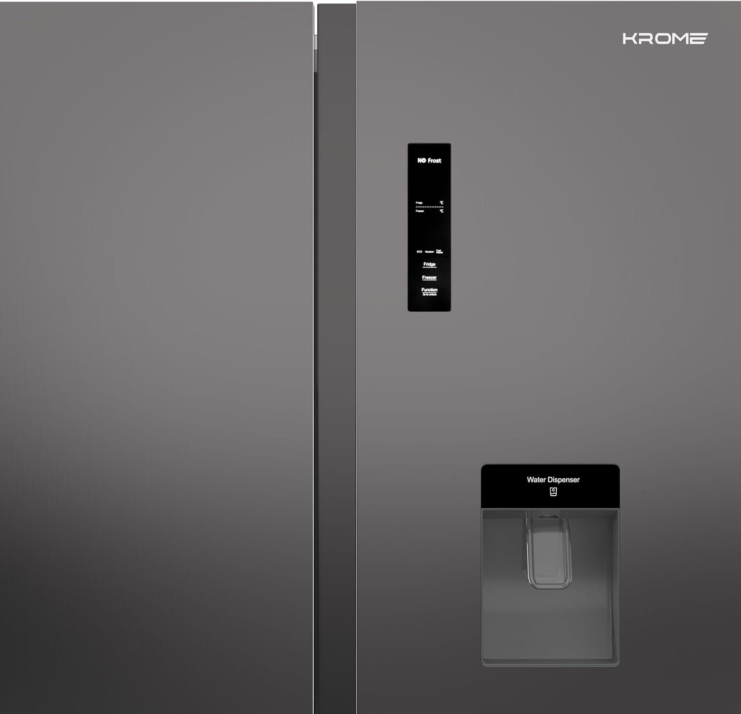 Krome 600L Side by Side Refrigerator with Water Dispenser KR-SBS600WM