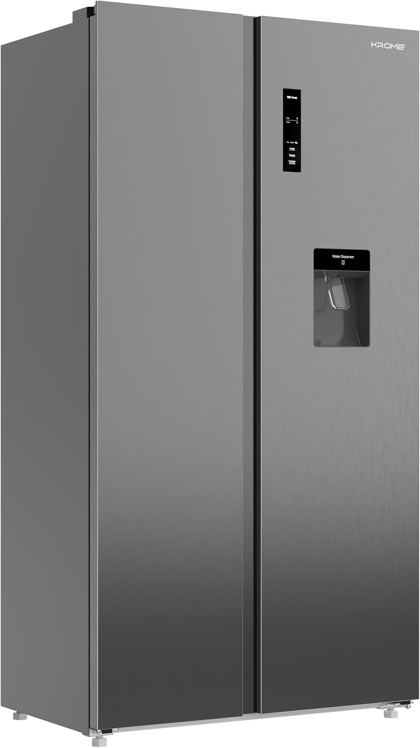 Krome 600L Side by Side Refrigerator with Water Dispenser KR-SBS600WM