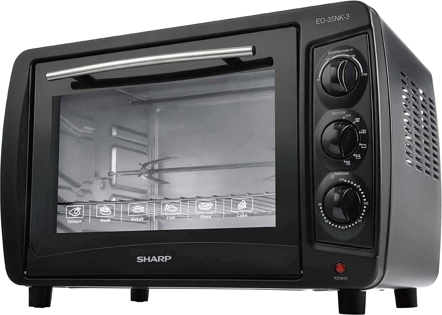 SHARP 35L Double Glass Electric Oven with Rotisserie & Convection EO-35NK-3