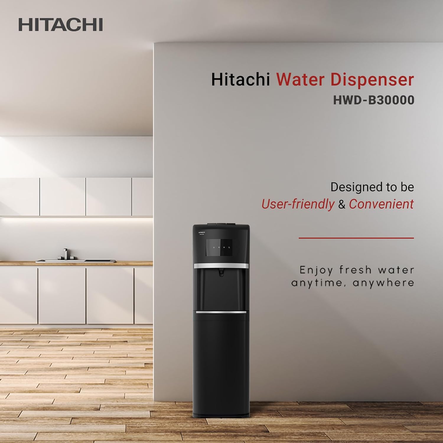 Hitachi 3 Tap Top Load Water Dispenser HWD15000B