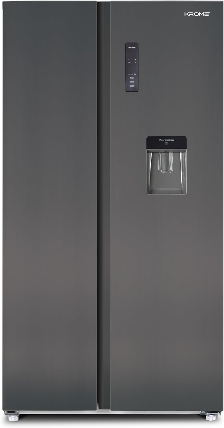 Krome 600L Side by Side Refrigerator with Water Dispenser KR-SBS600WM