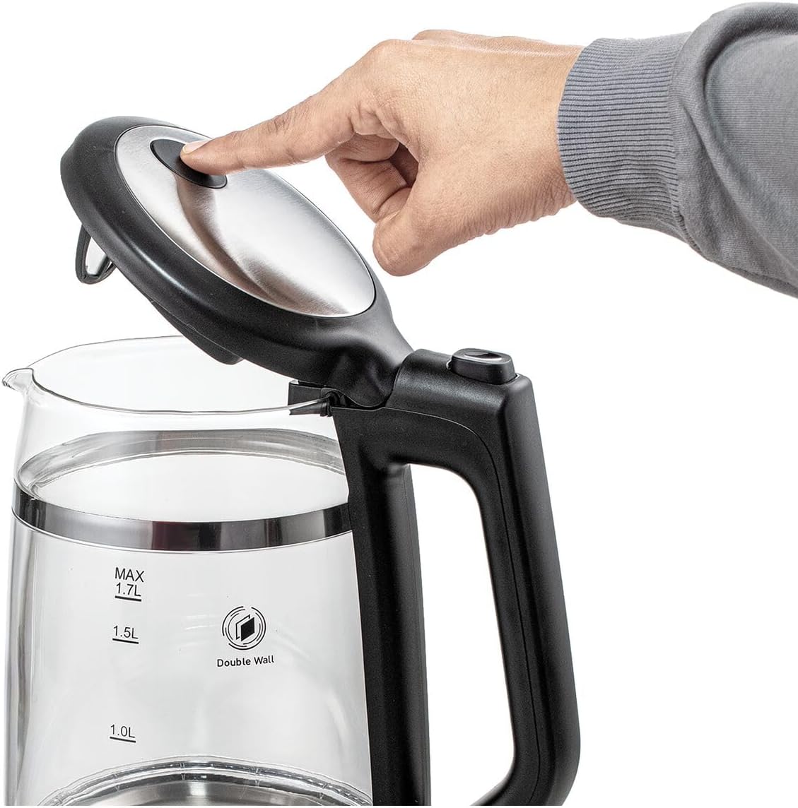 BLACK+DECKER 2200W Glass Kettle Double Wall GK220-B5