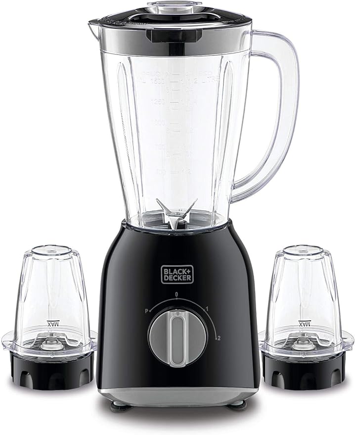 BLACK+DECKER 400W 1.5L Blender with 2 Mills BX365-B5