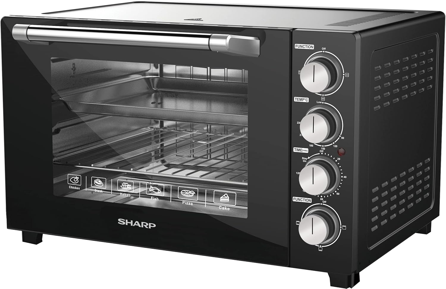 SHARP 100L Double Glass Electric Oven with Rotisserie & Convection EO-G120K-3