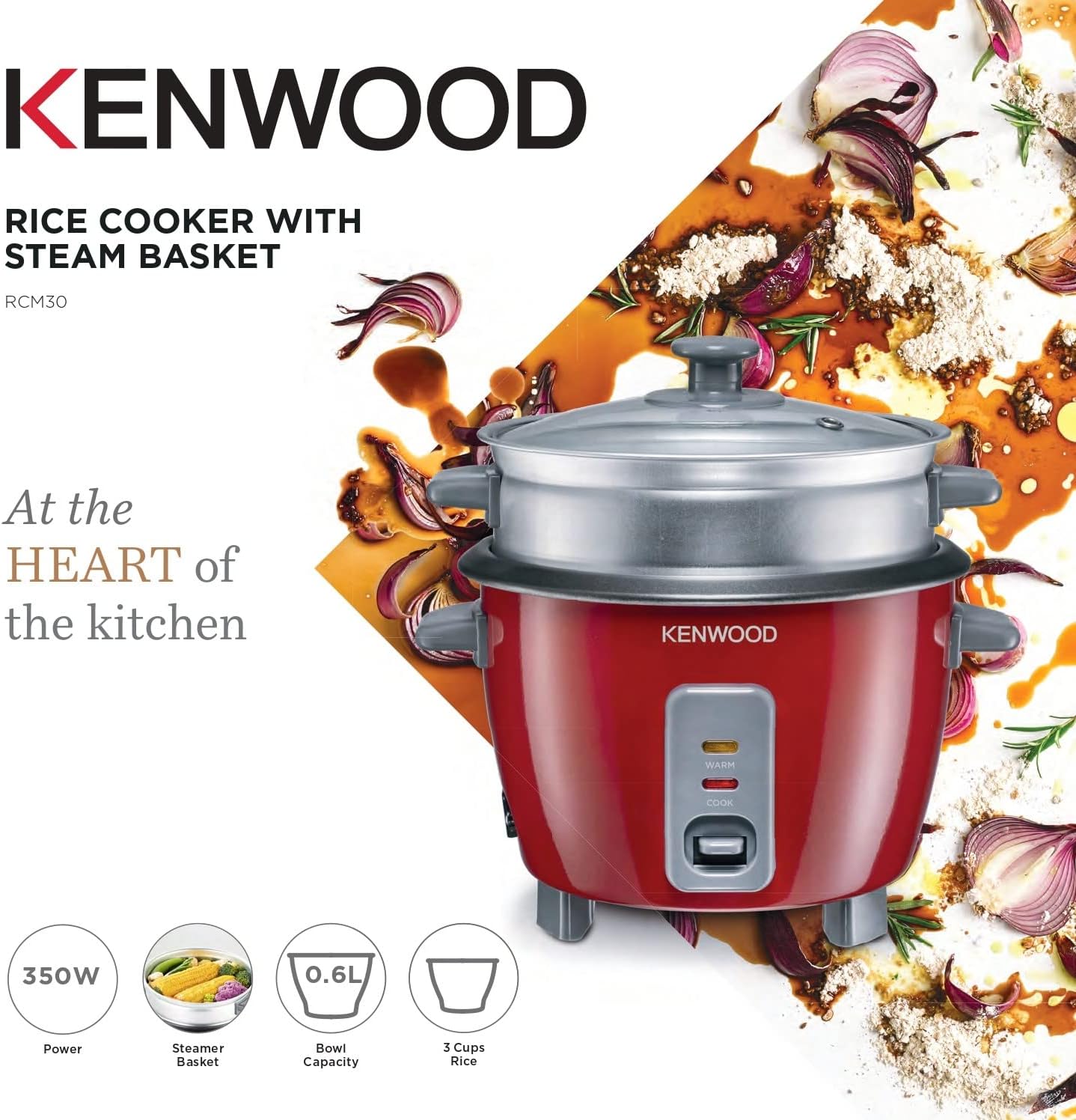 KENWOOD 0.6L Rice Cooker RCM30.000RD