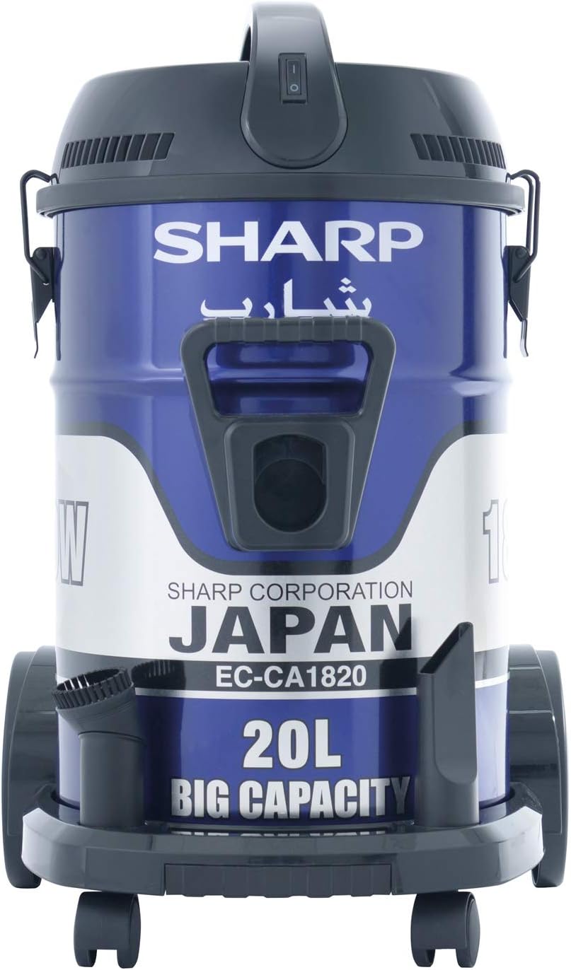 SHARP 1800W 18L Drum Vacuum Cleaner Blue EC-CA1820