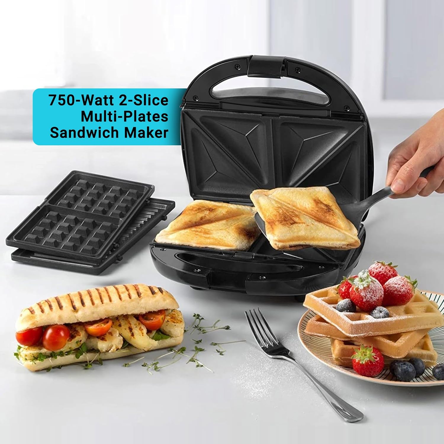 BLACK+DECKER 2 Slice Sandwich Maker with Grill TS2080-B5