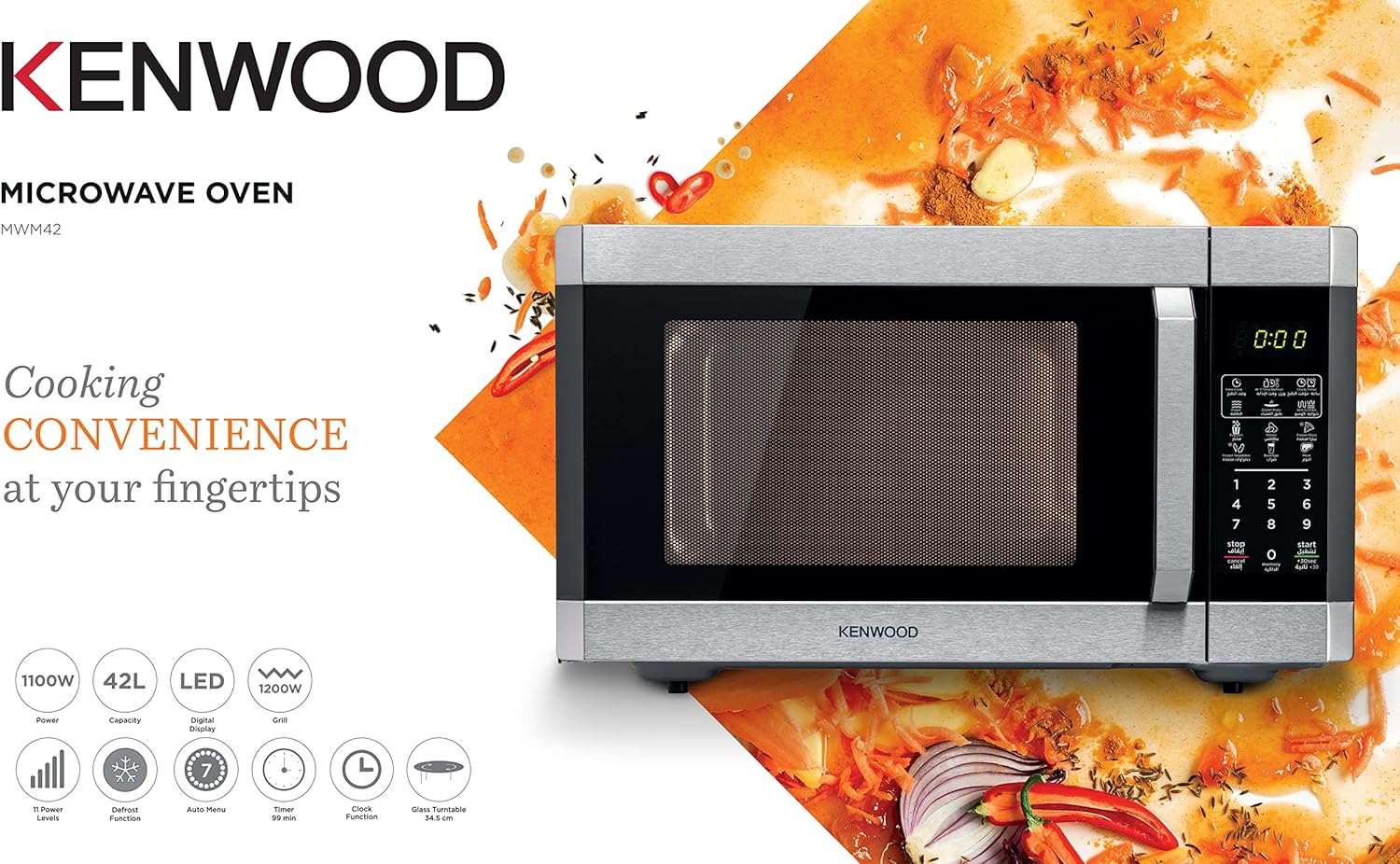 KENWOOD 42L Microwave Oven with Grill MWM42.000BK