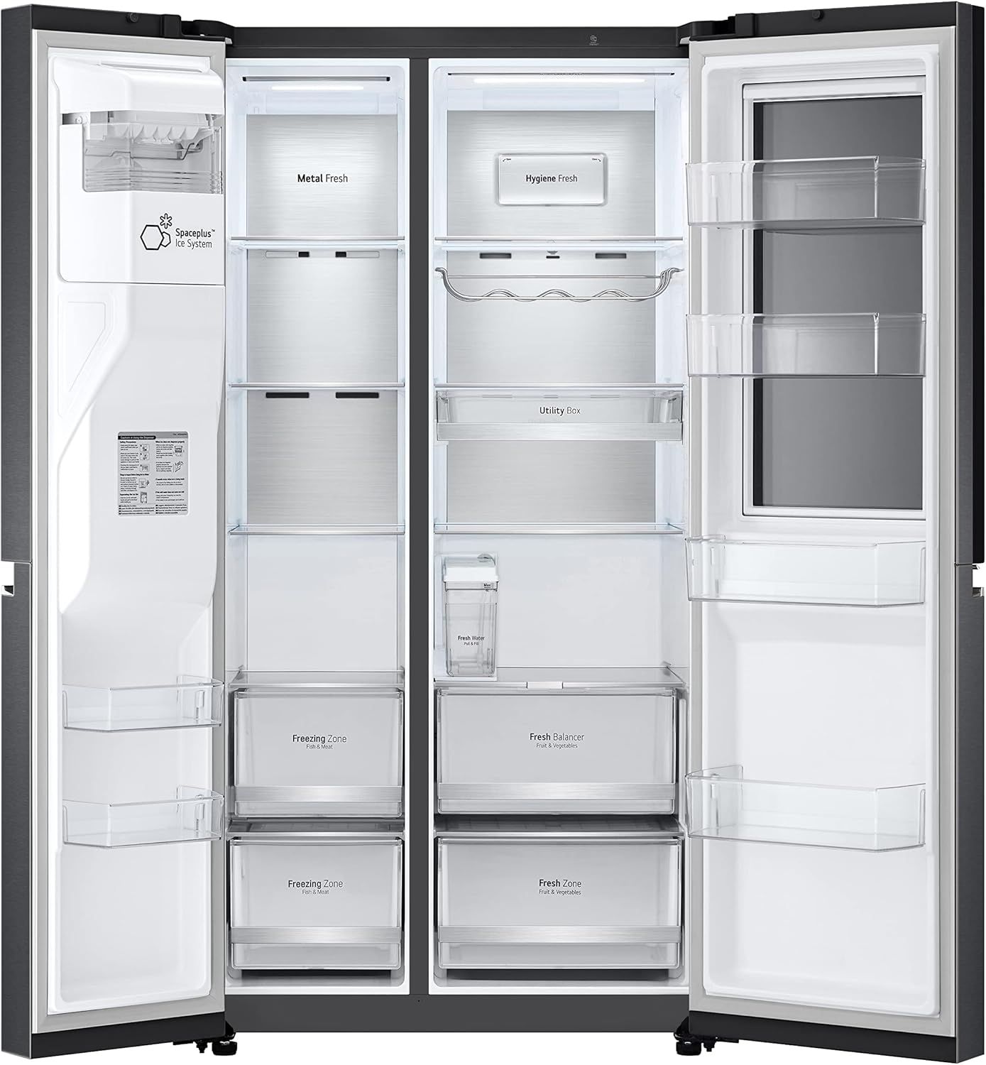 LG 617L Instaview Side By Side Refrigerator GR-X267CQES